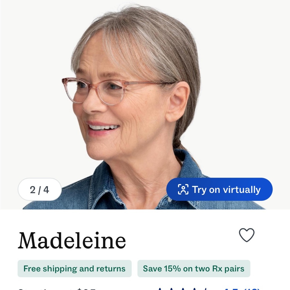 WARBY PARKER MADELEINE FRAMES - Picture 5 of 7